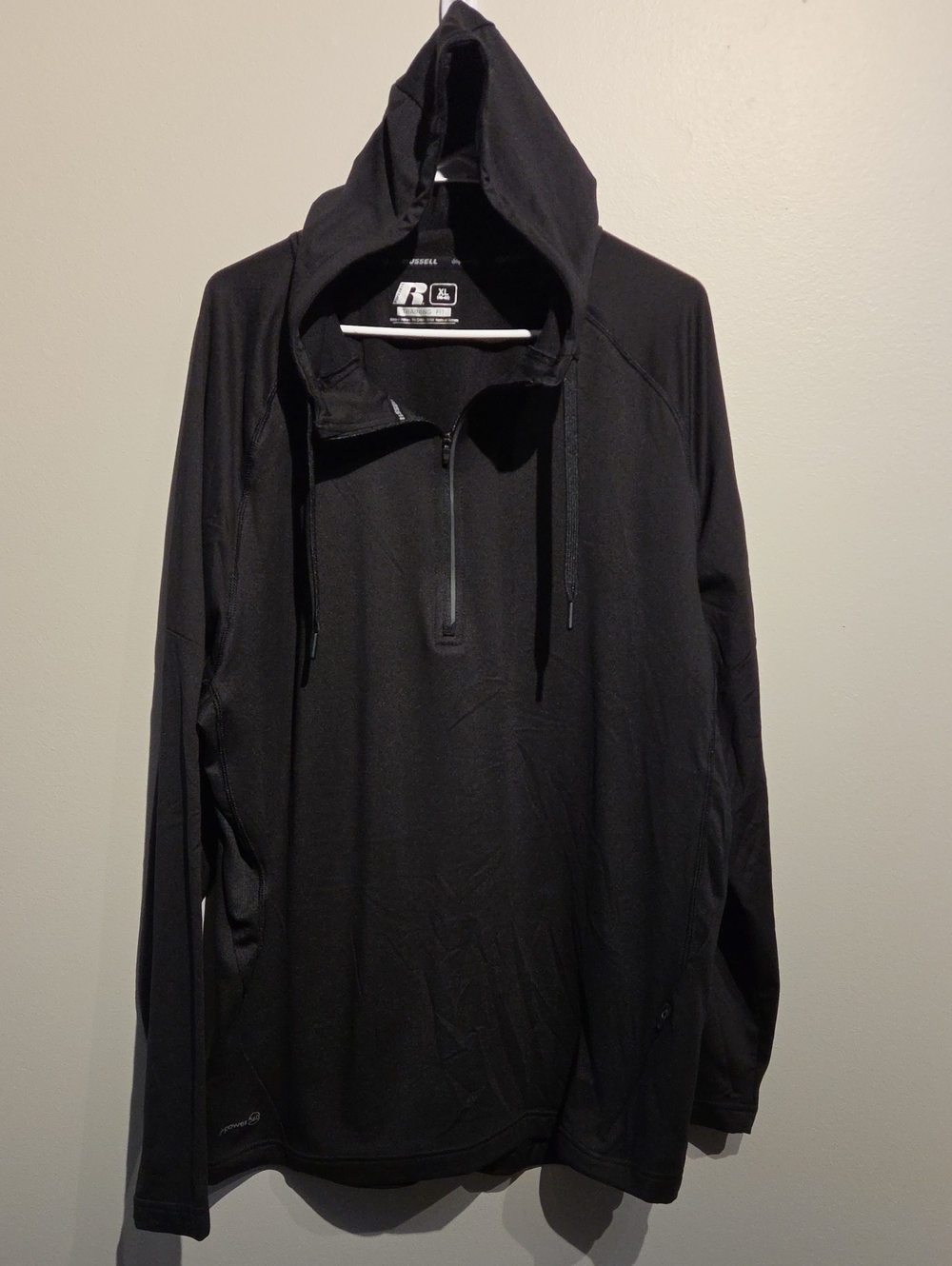 Men's Russell Athletic Black Half-Zip Performance Hoodie